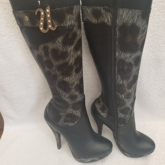 Sexy new tall brushed leather womens boots! - Picture 3 of 10